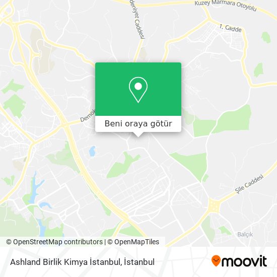 Ashland Birlik Kimya İstanbul harita