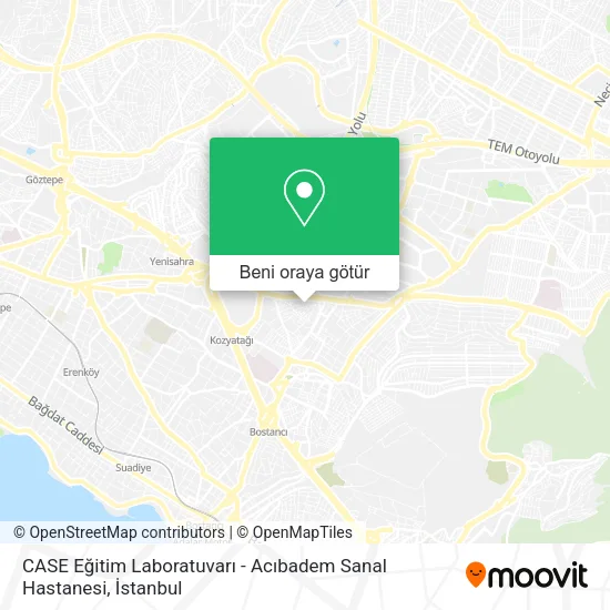 CASE Eğitim Laboratuvarı - Acıbadem Sanal Hastanesi harita