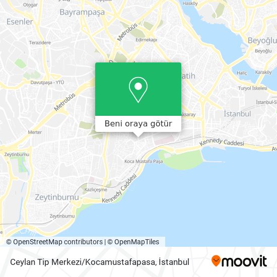 Ceylan Tip Merkezi / Kocamustafapasa harita