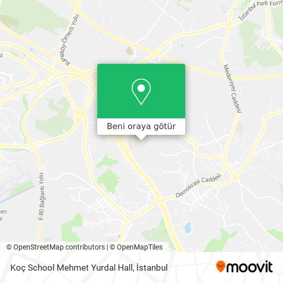 Koç School Mehmet Yurdal Hall harita