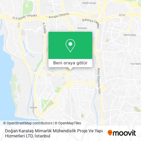 Doğan Karataş Mimarlık Mühendislik Proje Ve Yapı Hizmetleri LTD harita