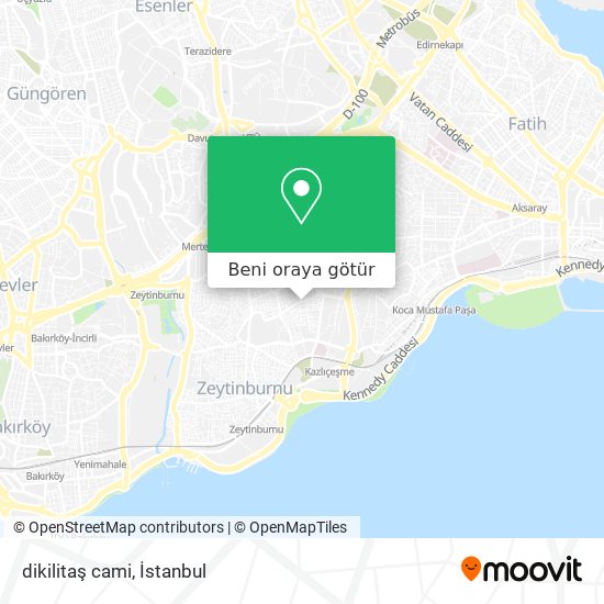 dikilitaş cami harita