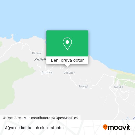 Ağva nudist beach club harita