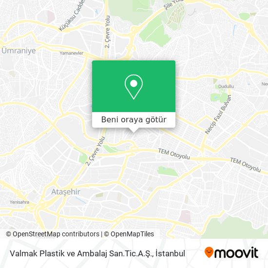 Valmak Plastik ve Ambalaj San.Tic.A.Ş. harita