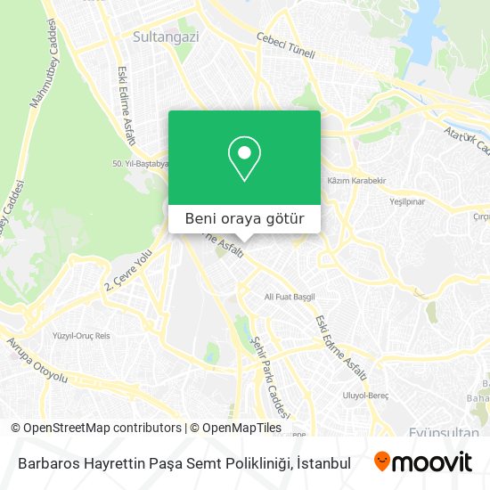 Barbaros Hayrettin Paşa Semt Polikliniği harita