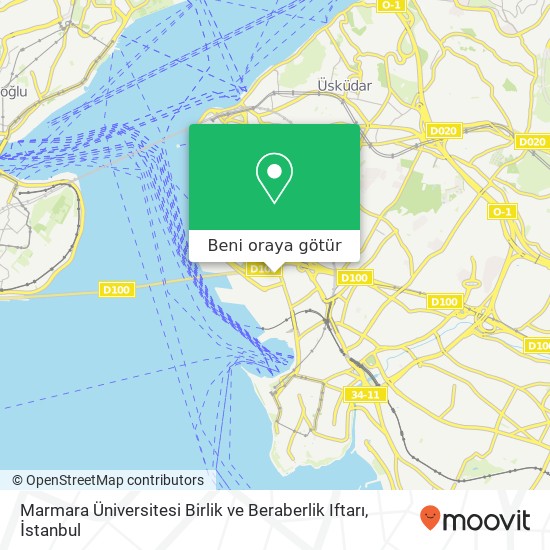 Marmara Üniversitesi Birlik ve Beraberlik Iftarı harita