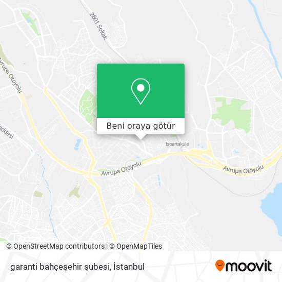garanti bahçeşehir şubesi harita