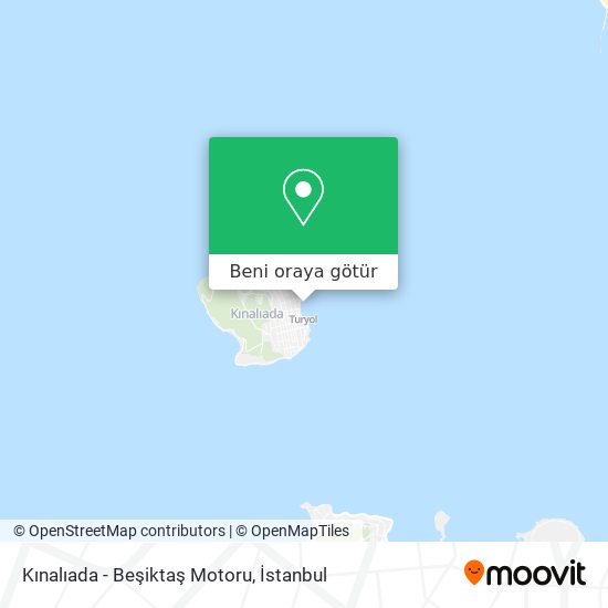 Kınalıada - Beşiktaş Motoru harita