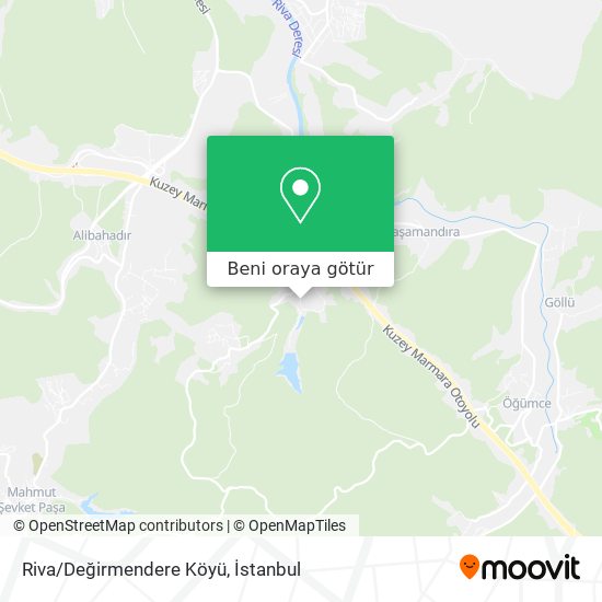 Riva/Değirmendere Köyü harita