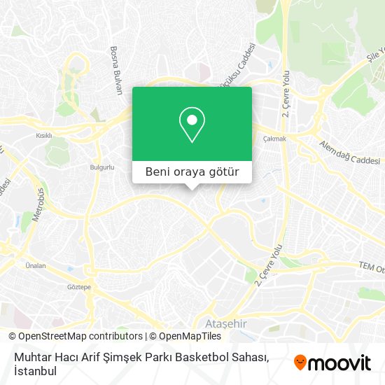 Muhtar Hacı Arif Şimşek Parkı Basketbol Sahası harita