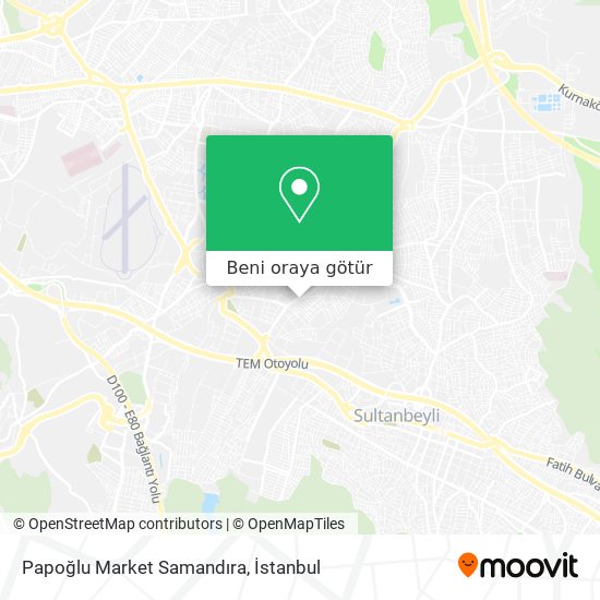 Papoğlu Market Samandıra harita