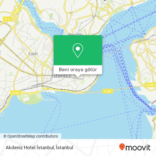 Akdeniz Hotel İstanbul harita