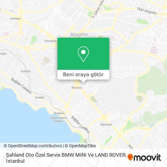 Şahland Oto Özel Servis BMW MINI Ve LAND ROVER harita