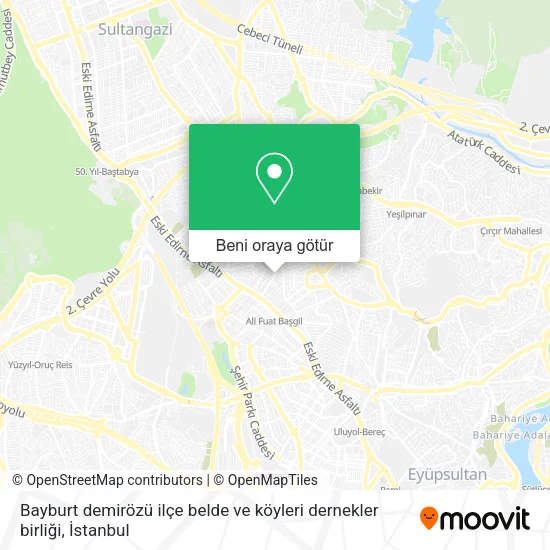 Bayburt demirözü ilçe belde ve köyleri dernekler birliği harita