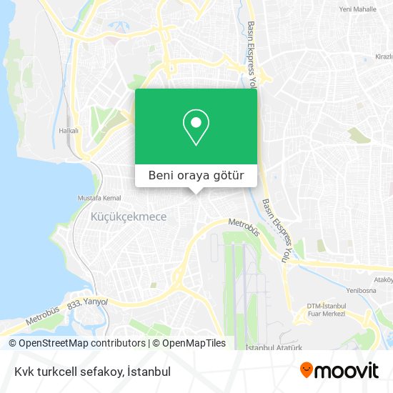 Kvk turkcell sefakoy harita