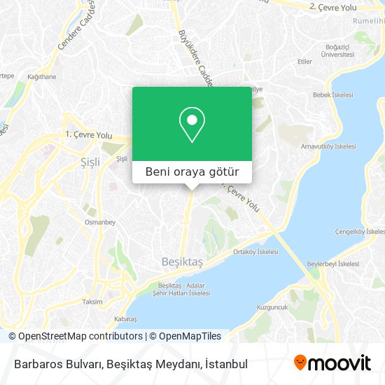 Barbaros Bulvarı, Beşiktaş Meydanı harita