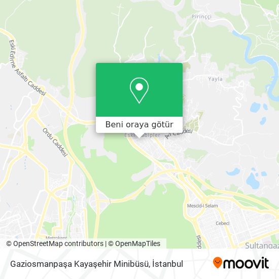 Gaziosmanpaşa Kayaşehir Minibüsü harita