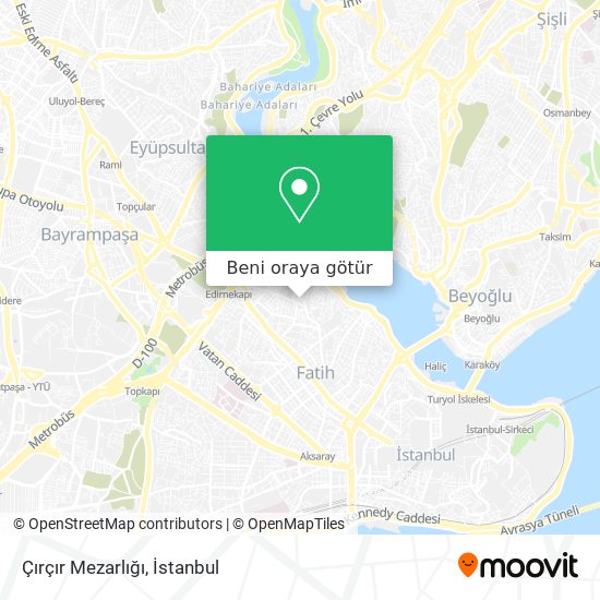 Çırçır Mezarlığı harita