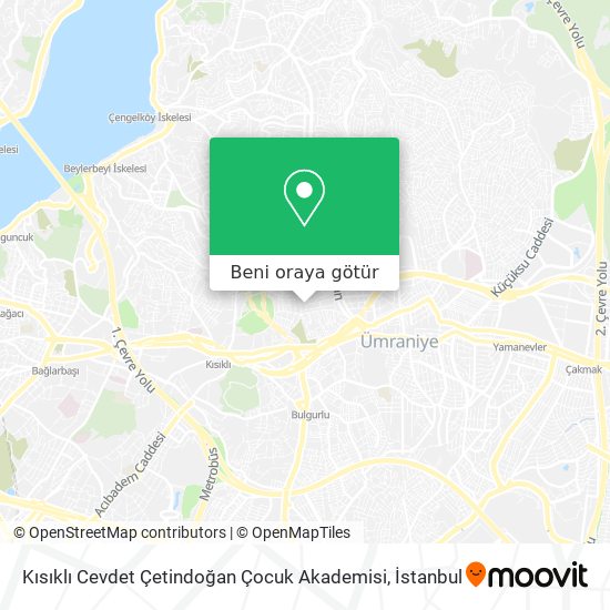 Kısıklı Cevdet Çetindoğan Çocuk Akademisi harita