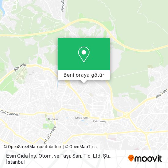 Esin Gıda İnş. Otom. ve Taşı. San. Tic. Ltd. Şti. harita