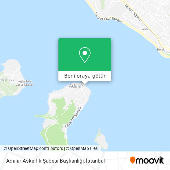Adalar Askerlik Şubesi Başkanlığı harita
