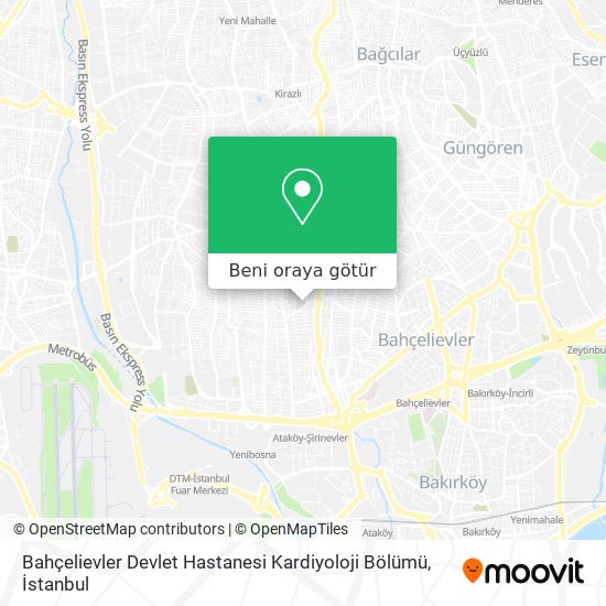 Bahçelievler  Devlet  Hastanesi  Kardiyoloji  Bölümü harita
