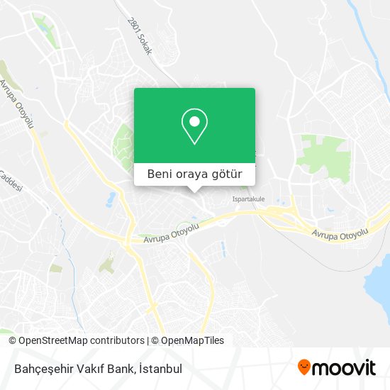 Bahçeşehir Vakıf Bank harita