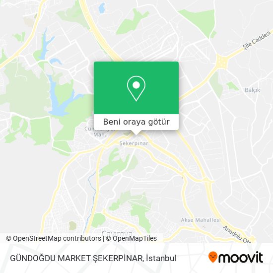 GÜNDOĞDU MARKET ŞEKERPİNAR harita