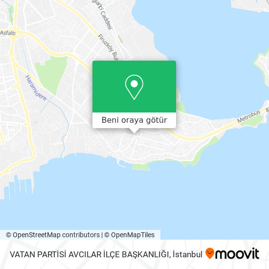 VATAN PARTİSİ AVCILAR İLÇE BAŞKANLIĞI harita