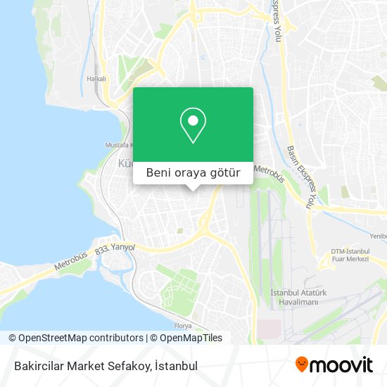 Bakircilar Market Sefakoy harita