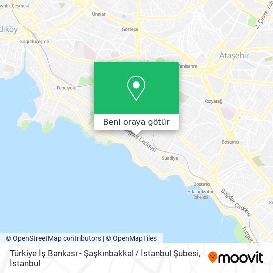 Türkiye İş Bankası - Şaşkınbakkal / İstanbul Şubesi harita