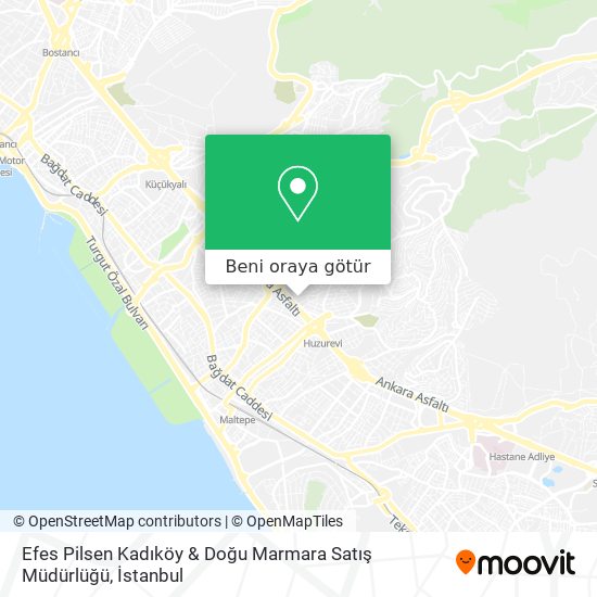 Efes Pilsen Kadıköy & Doğu Marmara Satış Müdürlüğü harita