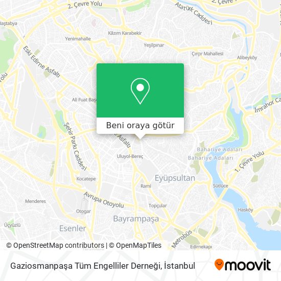 Gaziosmanpaşa Tüm Engelliler Derneği harita