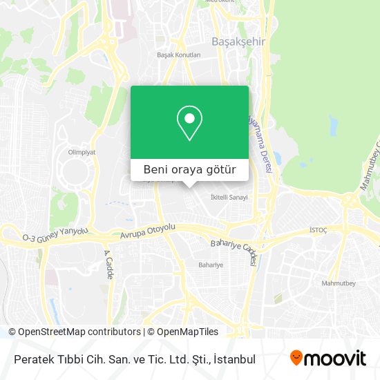 Peratek Tıbbi Cih. San. ve Tic. Ltd. Şti. harita