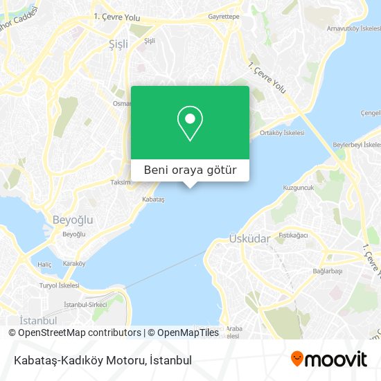 Kabataş-Kadıköy Motoru harita
