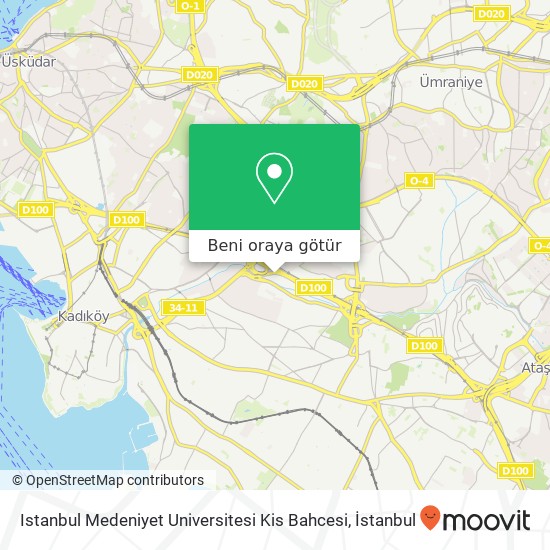 Istanbul Medeniyet Universitesi Kis Bahcesi harita