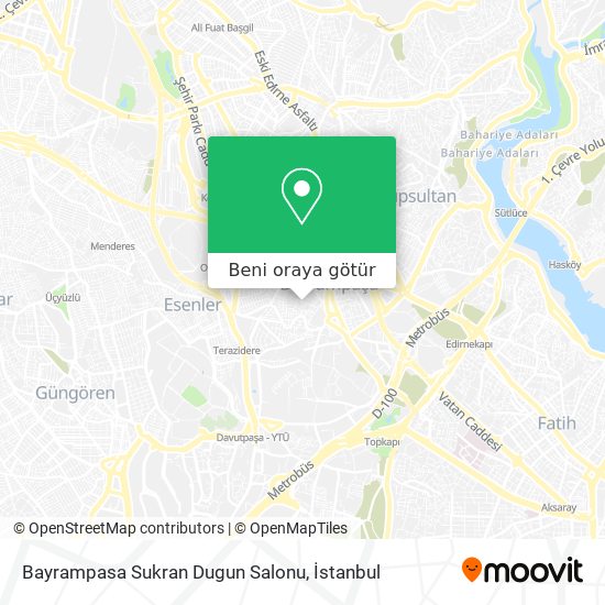 Bayrampasa Sukran Dugun Salonu harita