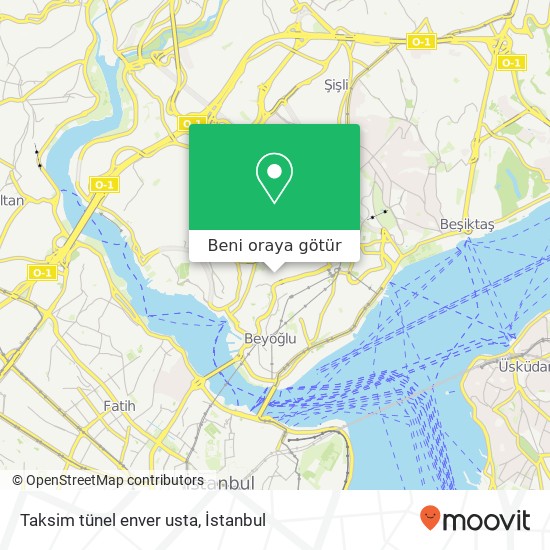 Taksim tünel enver usta harita