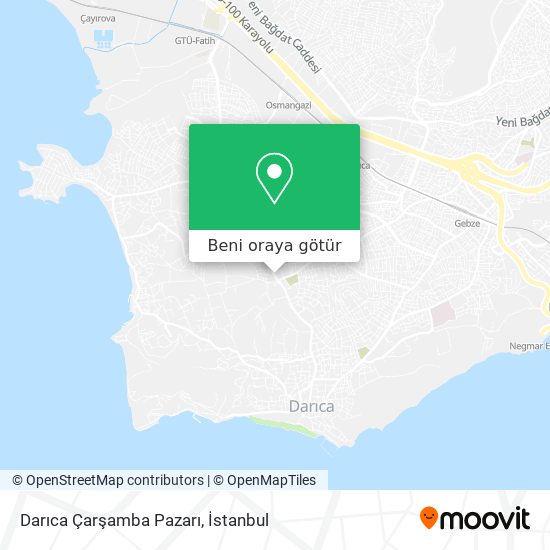 Darıca Çarşamba Pazarı harita
