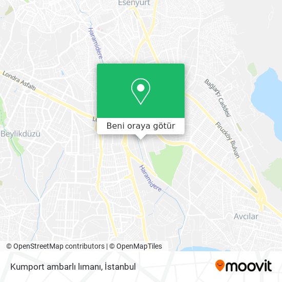 Kumport ambarlı lımanı harita