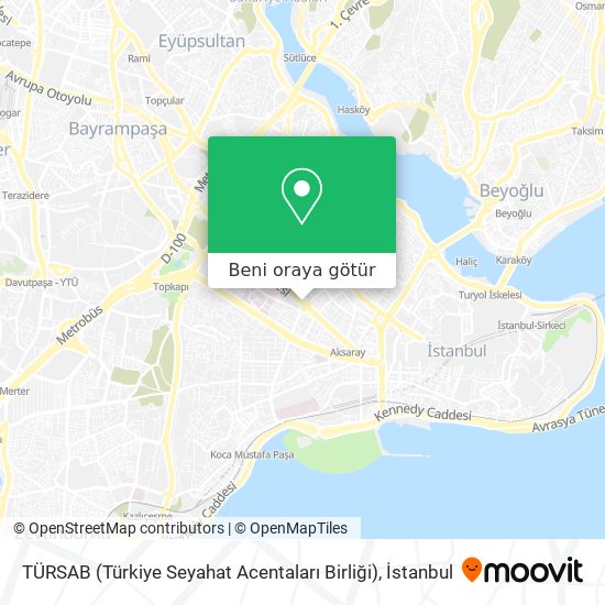 TÜRSAB (Türkiye Seyahat Acentaları Birliği) harita