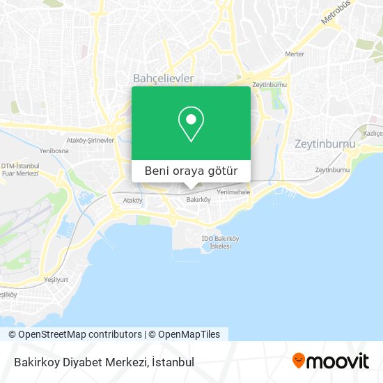 Bakirkoy Diyabet Merkezi harita