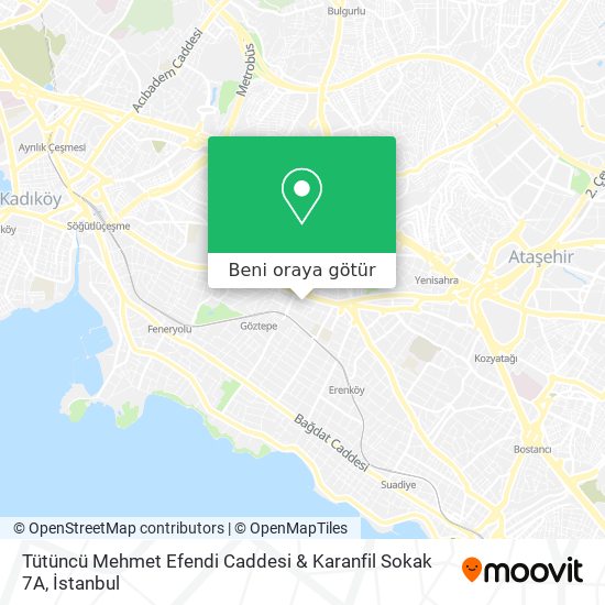 Tütüncü Mehmet Efendi Caddesi & Karanfil Sokak 7A harita