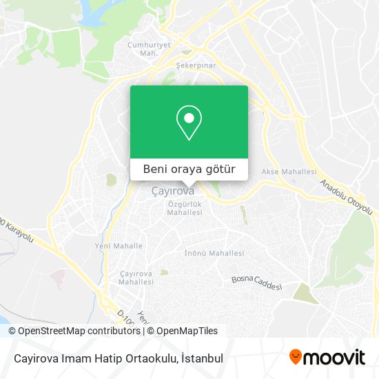 Cayirova Imam Hatip Ortaokulu harita