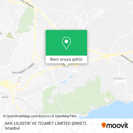 AKK LOJİSTİK VE TİCARET LİMİTED ŞİRKETİ harita
