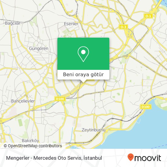 Mengerler - Mercedes Oto Servis harita