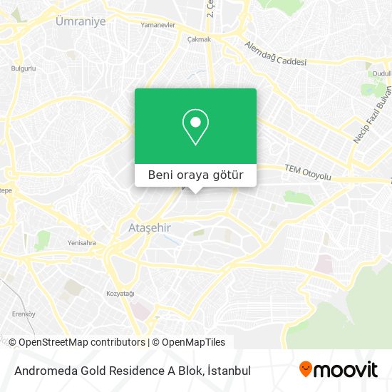 Andromeda Gold Residence A Blok harita