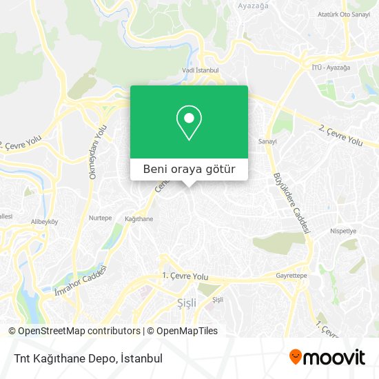 Tnt Kağıthane Depo harita