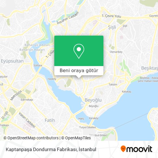 Kaptanpaşa Dondurma Fabrikası harita