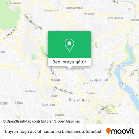 bayrampaşa devlet hastanesi bahcesinde harita